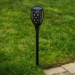 Solcellelampe flamme 96 LED lys