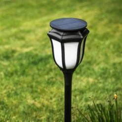Solcellelampe LED lys med flammeeffekt