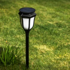Solcellelampe LED lys med flammeeffekt
