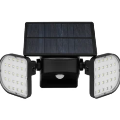 Solcellelampe med 2 spots