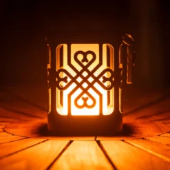 Solcellelanterne med flamme