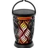 Solcelle LED lampe med flamme