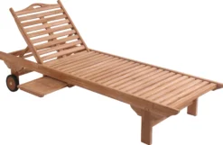 Solseng med bakke i teaktræ
