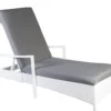 Solseng polyrattan hvid/grå