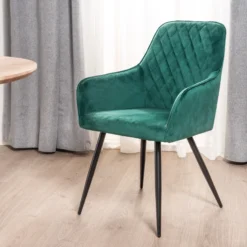 Spisebordssæt Jesi natur/Hanne velour mørkegrøn