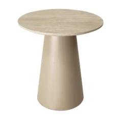 Tango sofabord beige travertin ø45x50cm