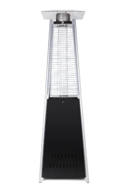 Terrassevarmer med flamme 180cm sort