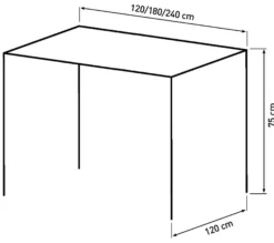 Torino 240x120x75cm eg natur/natur