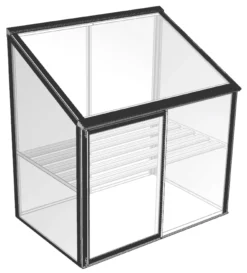 Vægdrivhus poly sølv 65x100x107cm