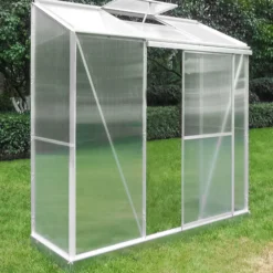 Vægdrivhus poly sølv 68x189x185cm