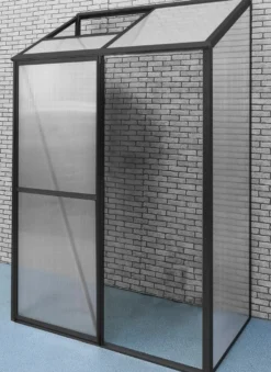Vægdrivhus poly sort 64x126x191cm