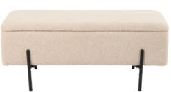 Vibe med opbevaring teddystof beige/sort