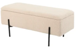 Vibe med opbevaring teddystof beige/sort