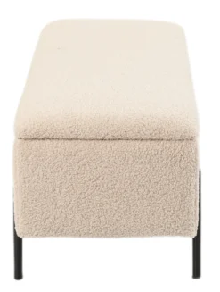 Vibe med opbevaring teddystof beige/sort