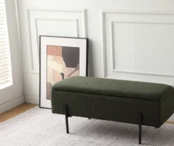 Vibe med opbevaring teddystof grøn/sort