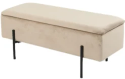 Vibe med opbevaring velour beige/sort
