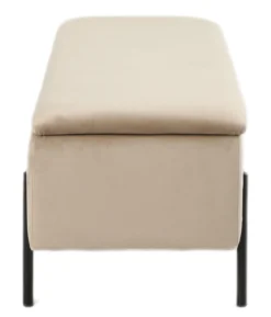 Vibe med opbevaring velour beige/sort