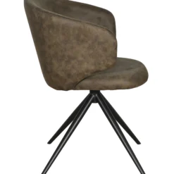 Victoria med drejefunktion suede mørkebrun