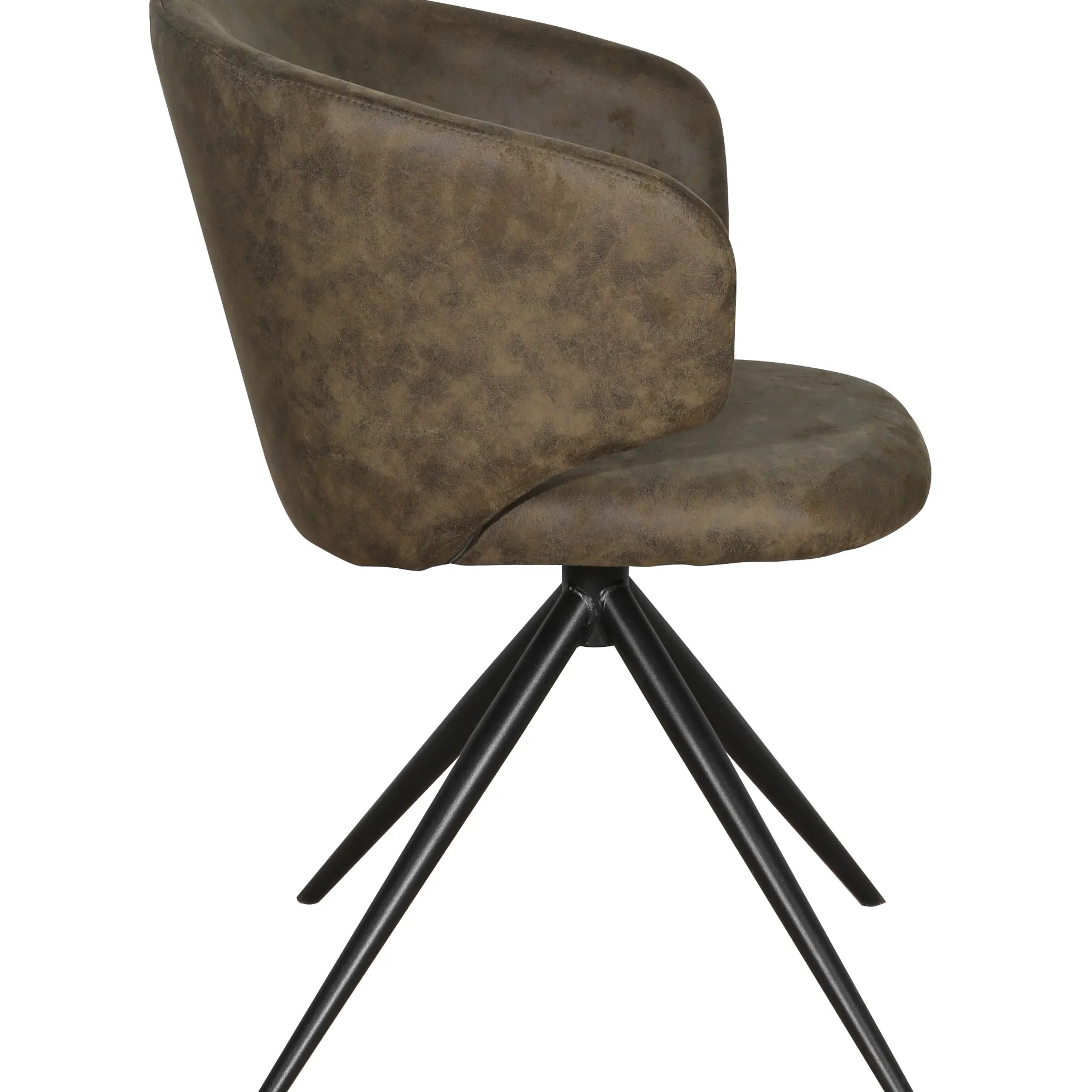 Victoria med drejefunktion suede mørkebrun