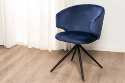 Victoria med drejefunktion velour blå
