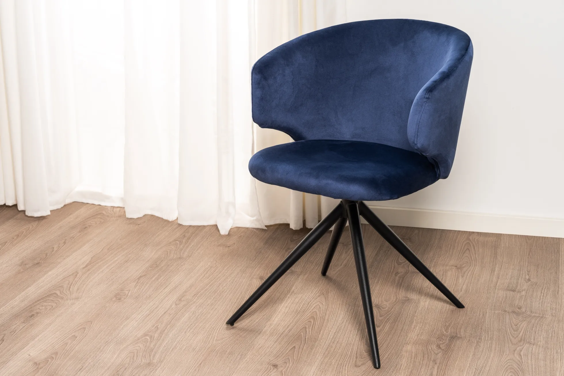Victoria med drejefunktion velour blå