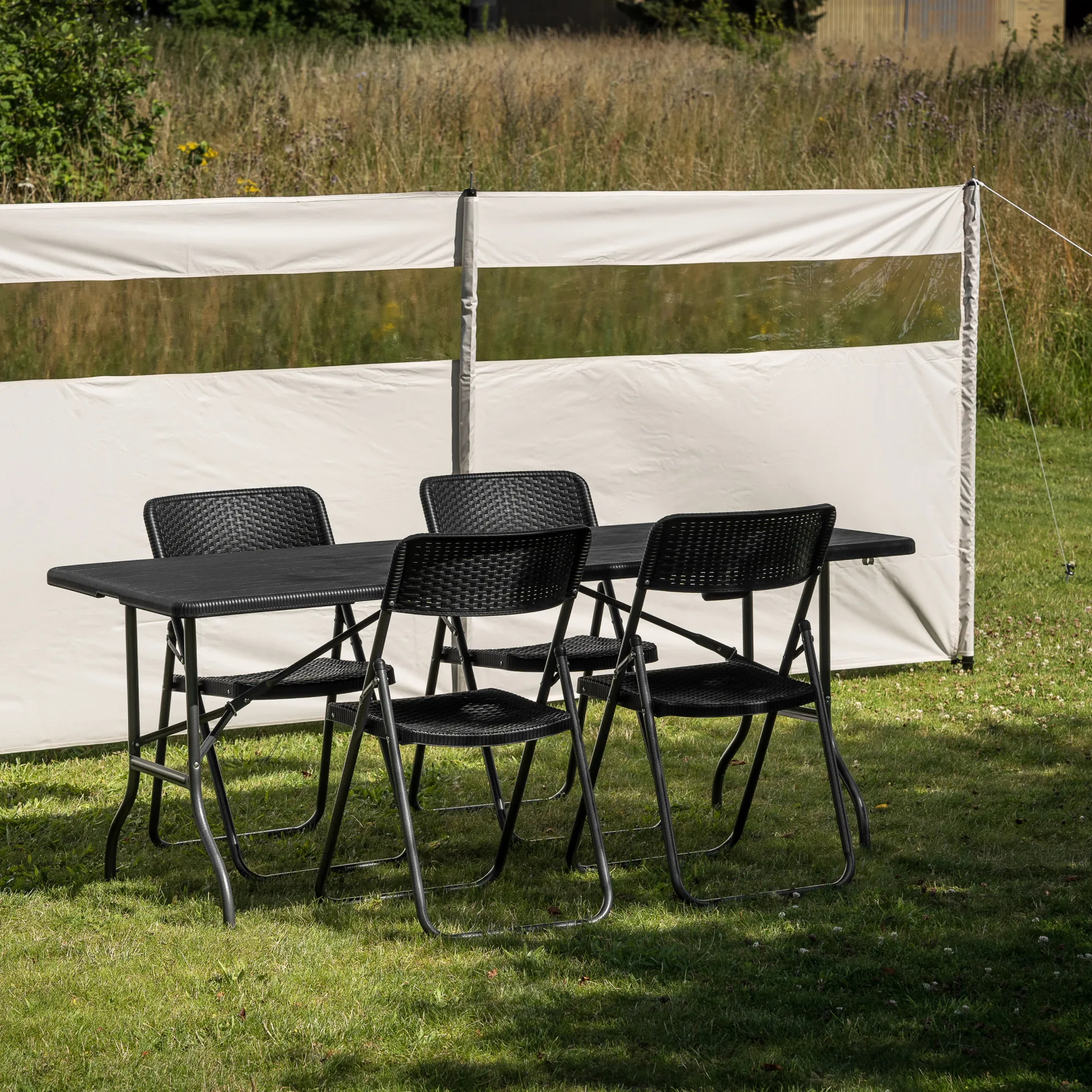 Vindsejl creme med vindue 400x140cm
