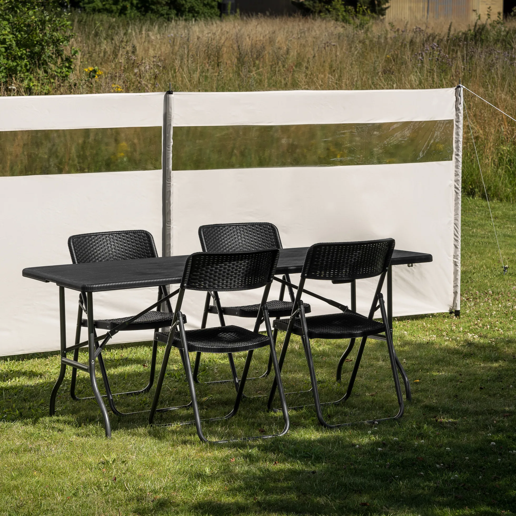 Vindsejl creme med vindue 500x140cm