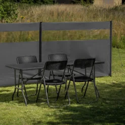Vindsejl grå med vindue 500x140cm
